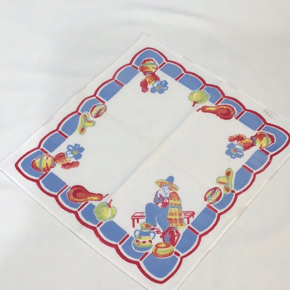 Set of 4   1940’s 1950’s Southwest theme napkins, amazing vintage condit… - Picture 3 of 9